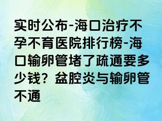 實時公布-海口治療不孕不育醫(yī)院排行榜-?？谳斅压芏铝耸柰ㄒ嗌馘X？盆腔炎與輸卵管不通